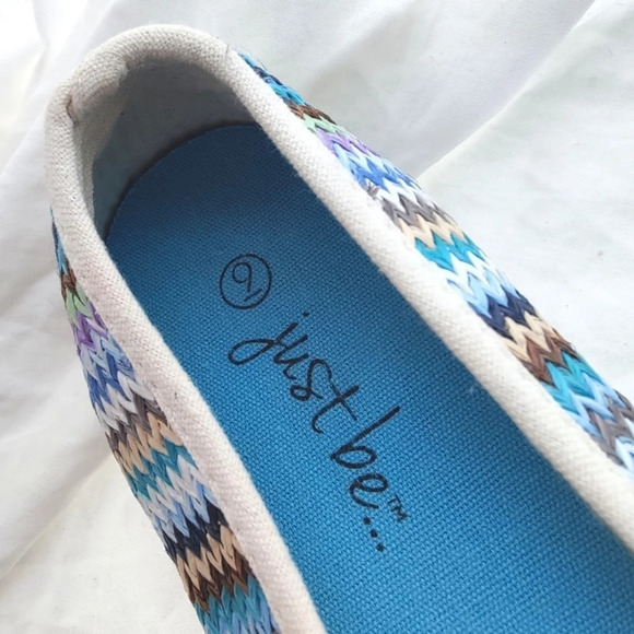 Woven Canvas Chevron Flats - Picture 8 of 11